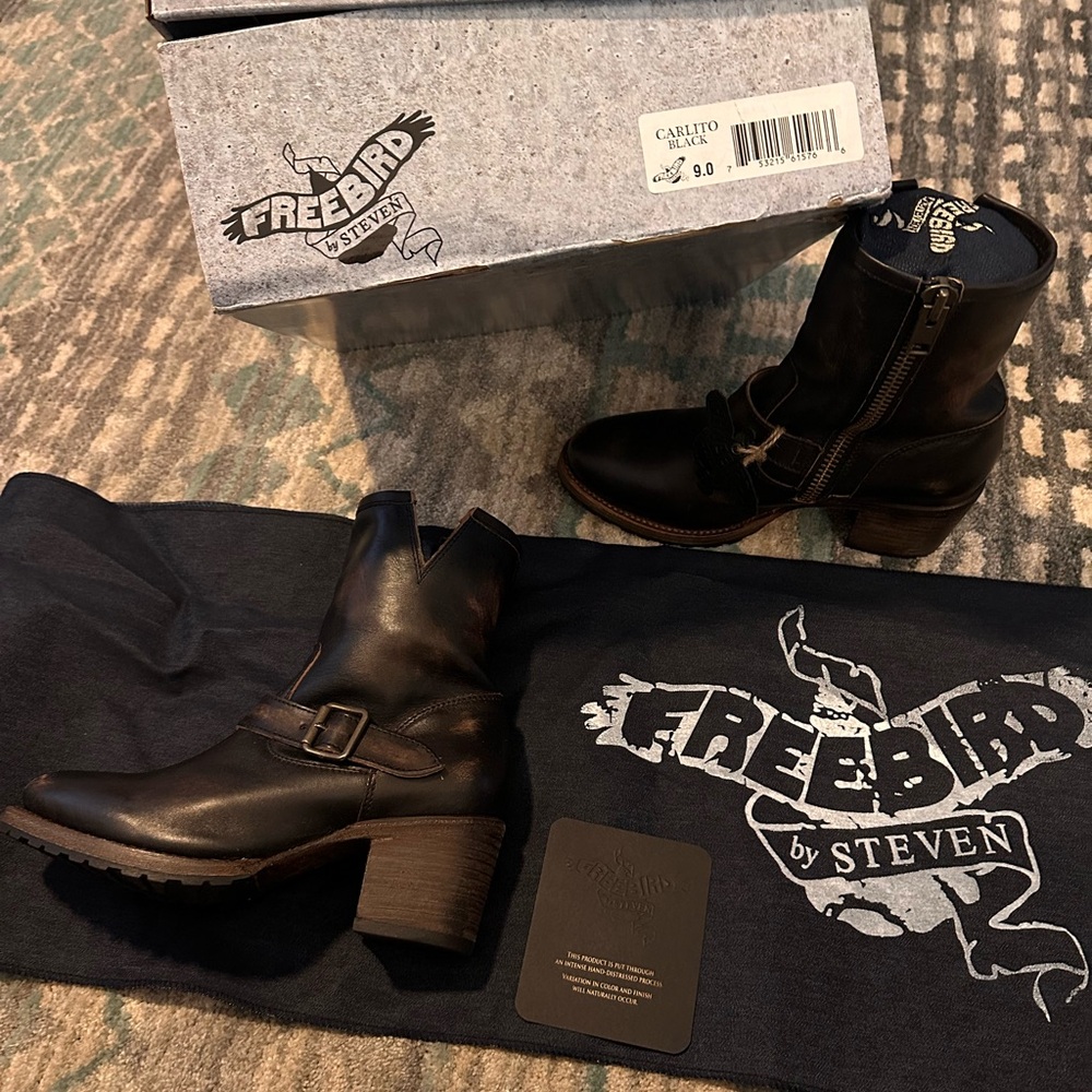 Freebird Carlito Black Boots